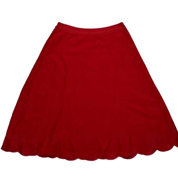 Liz Claiborne Embroidered Cut Out Skirt Broderie with Floral Embroidered Trim - Picture 1 of 9